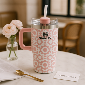 Stanley 20oz Pink Patterned Quencher Tumbler with Handle & Straw – Limited Edition