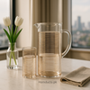 Golden Line Acrylic Jug Set – 1 Jug & 6 Glasses | Premium Transparent Drinkware