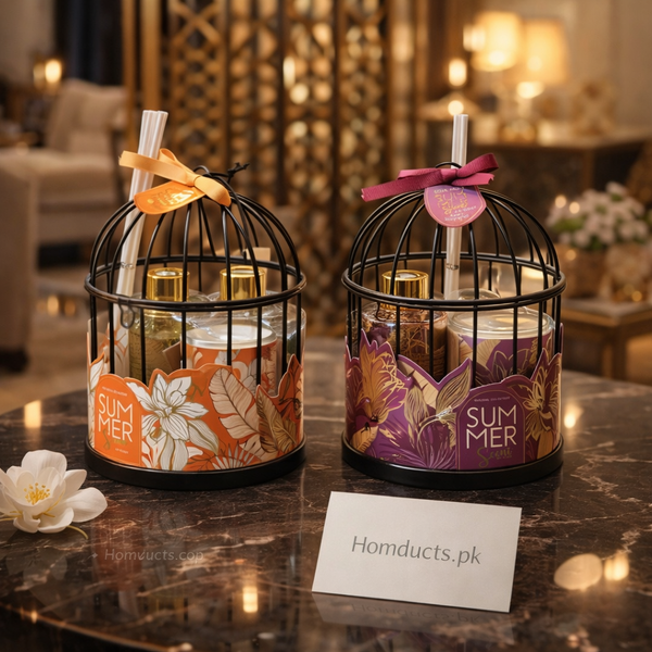 Luxury Birdcage Reed Diffuser Gift Set – Decorative Home Fragrance Hamper
