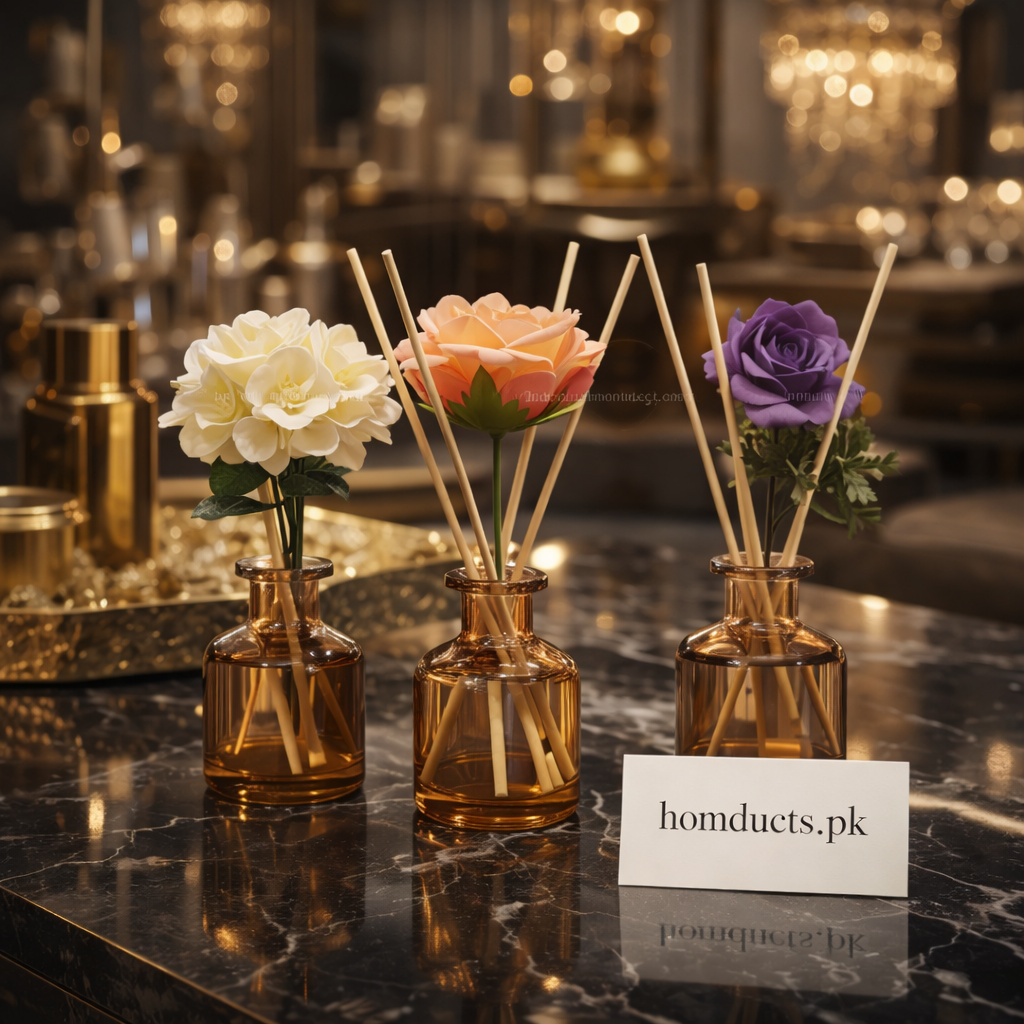Luxury Floral Reed Diffuser – Premium Home Fragrance & Decorative Aroma Vase