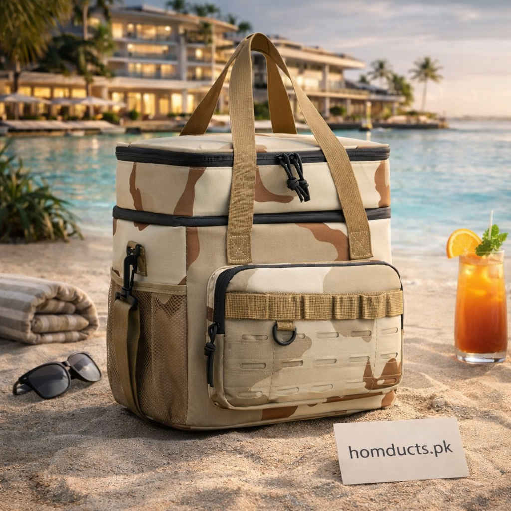 Premium Tactical Insulated Cooler Bag — Multi-Compartment Travel & Outdoor Storage Tote