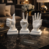 Luxury Modern Hand Gesture Sculpture Decor – 3 Piece Display Set