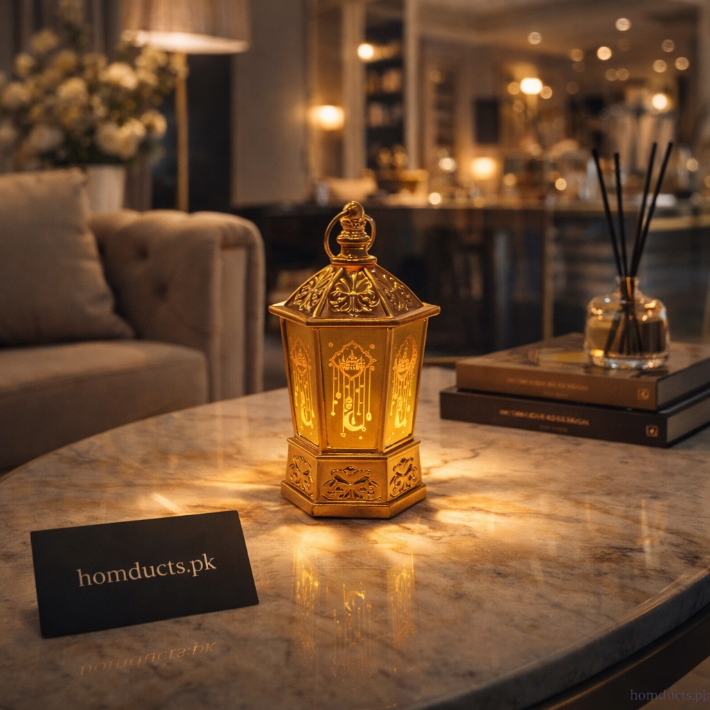 Luxury LED Islamic Ramadan Lantern – Decorative Eid Home Lamp