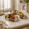 3-Piece Luxury Rattan Serving Tray Set with Handles