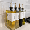 Premium Glass Oil & Vinegar Dispenser Bottle with Gold Pour Spout – 1 Pc