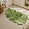 Luxury Tropical Leaf-Shaped Plush Floor Mat – Soft Multipurpose Decorative Rug