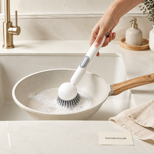 Soap Dispensing Dish Scrub Brush with Refillable Handle