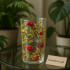Luxury Double Wall Floral Glass – Insulated Transparent Tumbler for Cold & Hot Drinks