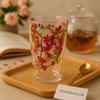 Luxury Floral Infusion Double-Layer Glass – Handcrafted Botanical Drinkware
