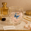 Luxury Butterfly Crystal Glass Décor – Elegant Geometric Display Cup for Vanity or Gifting