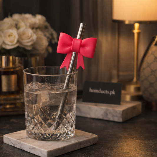Luxury Bow Silicone Straw Cover – Cute Reusable Drink Straw Topper