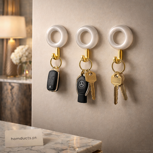 Luxury Mini Key Wall Hooks – Decorative Gold Hanging Organizer Set (3 PCS)