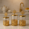 Luxury Golden Peacock Canister Set – Premium Decorative Glass Jars by Homducts.pk (BA-15)