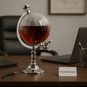 Luxury Globe Whiskey Decanter with Stand & Tap – Premium Crystal Drink Dispenser (1.5ltr)