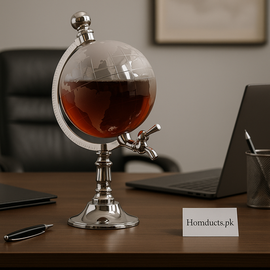 Luxury Globe Whiskey Decanter with Stand & Tap – Premium Crystal Drink Dispenser (1.5ltr)