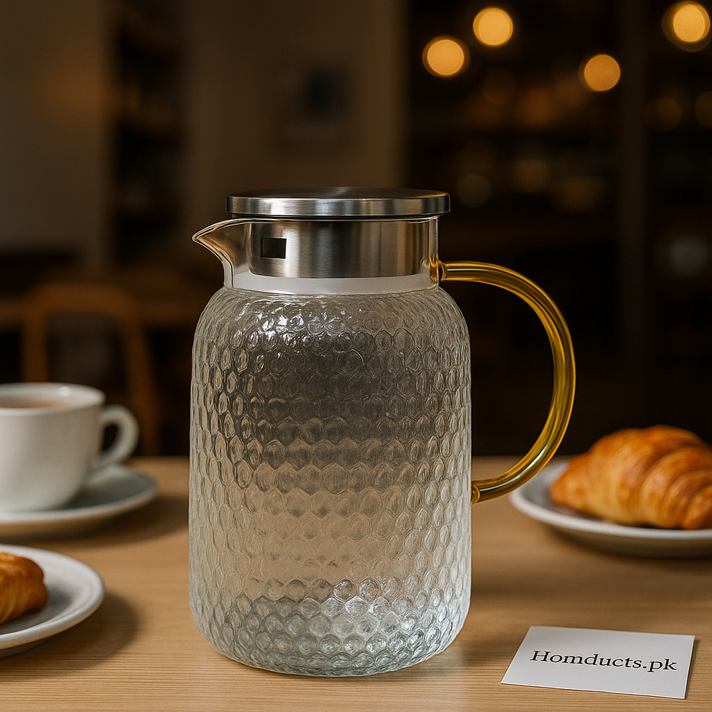 Luxury Textured Glass Pitcher
