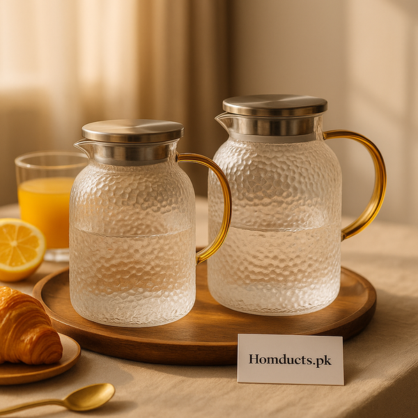 Luxury Textured Glass Pitcher