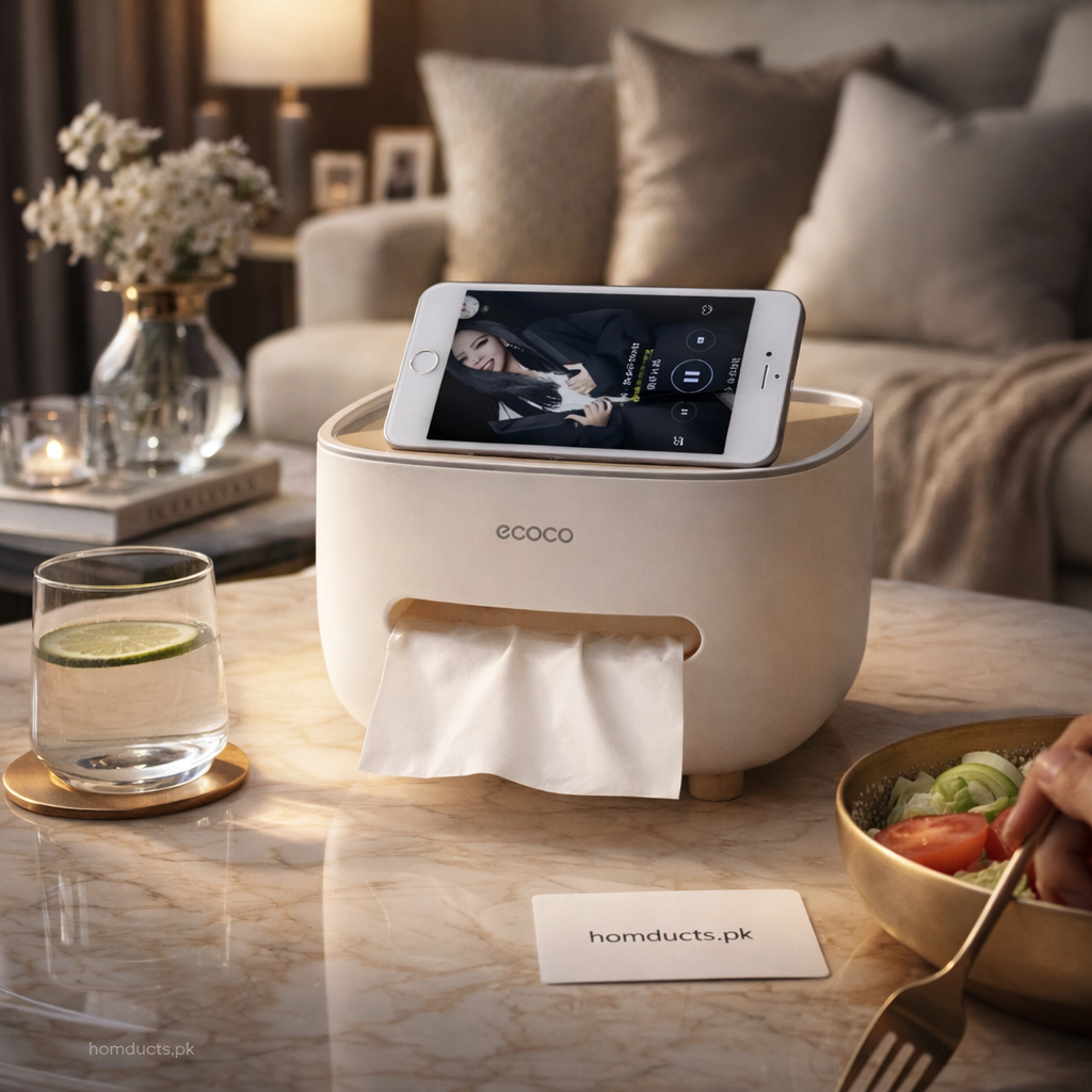 Ecoco Tissue Box With Multifunctional Holder