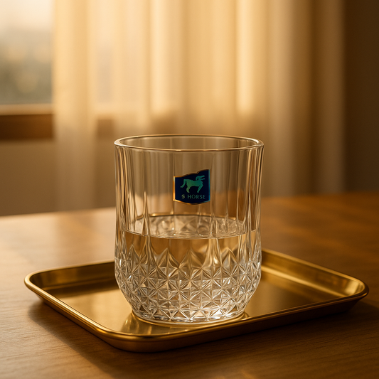 Luxury Diamond-Cut Crystal Glass Set (6-Piece) – Premium G-HORSE Collection