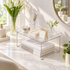 Clear Acrylic Countertop Storage Rack – Foldable Multipurpose Organizer Shelf