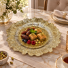 Gold Ornate Scalloped Decorative Serving Plate