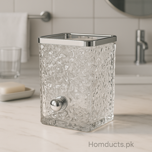 Luxury Wall-Mounted Crystal Acrylic Holder – Premium Bathroom Dispenser with Chrome Finish