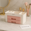 Luxury Dual-Layer Cosmetic Organizer Box – Premium Vanity Storage Drawer (24cm)