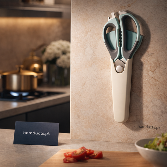 Magnetic Kitchen Bone Scissors with Stand – Heavy-Duty Multipurpose Food Shears
