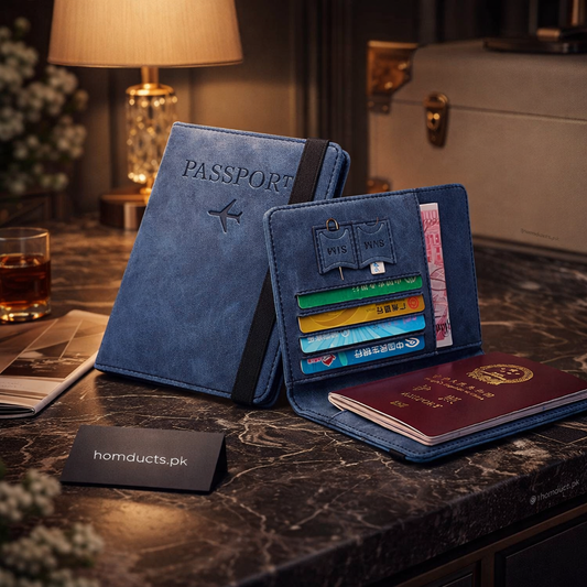 Vintage PU Leather Passport Holder and Travel Wallet – Multi Card Organizer with Cash Pocket for Men & Women