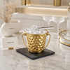 1000ml Hammered Gold Ice Bucket with Ice Tong | Luxury Stainless Steel Champagne & Wine Chiller