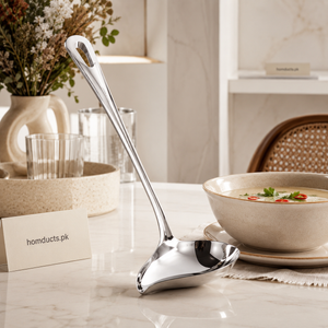 Premium Stainless Steel Soup Ladle Spoon – Deep Serving Spoon for Soup, Curry & Gravy (1 Pc)