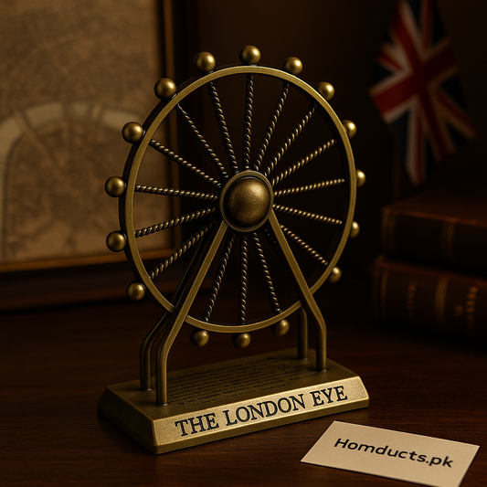 Vintage London Eye Metal Showpiece – 6-Inch Decorative Souvenir