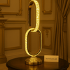 Luxury Crystal Loop LED Table Lamp – 18 Inch Golden Modern Décor Light