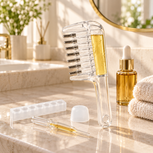 Hair Oil Applicator Comb for Scalp Massage & Even Oil Distribution