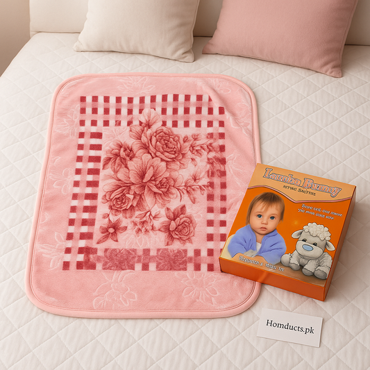 Plush Mink Baby Blanket – Ultra Soft Floral Embossed Comfort Wrap | Lambu Bunny Box Packaging