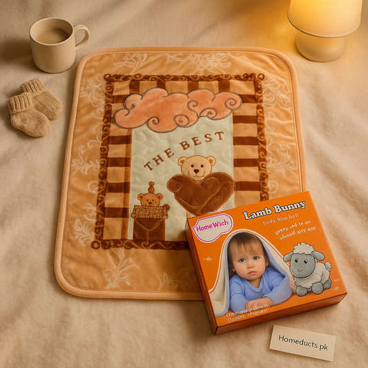 Premium Lamb Bunny Baby Blanket – Ultra Soft Winter Warm Fleece | Newborn & Infant Cozy Wrap
