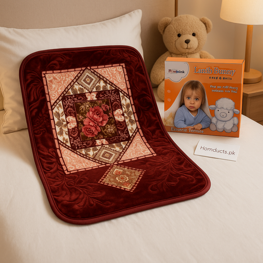 Lamb Bunny Premium Baby Blanket – Ultra Soft Winter Mink Blanket for Newborns & Infants