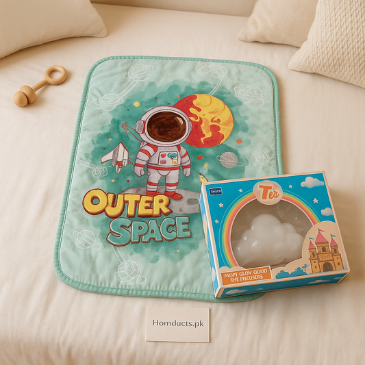 Outer Space Astronaut Baby Blanket – Soft Quilted Comfort Mat for Newborns & Toddlers | Premium Baby Play Mat