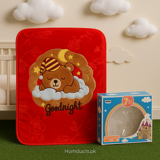 Premium Soft Baby Sleeping Blanket – Cute Goodnight Bear Design