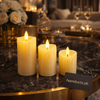 Luxury Flameless LED Candle Set – Realistic Flickering Warm Light (1 Pc & 3 Pcs Set)