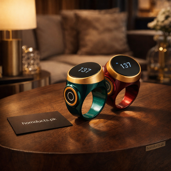 Luxury Digital Zikr Ring – Smart Tasbeeh Counter Ring with LED Display