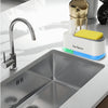 Kitchen Dishwashing Soap Dispenser with Dual Compartments & Sponge Tray
