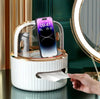 Luxury Makeup Organizer with Dustproof Cover & Tissue Holder