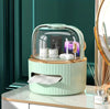Luxury Makeup Organizer with Dustproof Cover & Tissue Holder