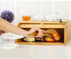 Premium Roll-Top Wooden Bread Box – Kitchen Counter Bread Storage Container