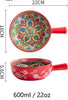 Premium Ceramic Handled Serving Bowl – Decorative Single Soup & Pasta Bowl (1 Pc)