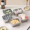 5-Piece Stainless Steel Food Storage Container Set with Transparent Lids – Reusable Kitchen Boxes