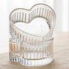 5-Piece Rotating Heart-Shaped Glass Dry Fruit & Snack Bowl Set with Wooden Stand
