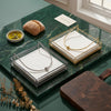 Luxury Metal Napkin Holder with Weighted Arm – Gold & Silver Table Tissue Organizer