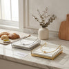 Luxury Metal Napkin Holder with Weighted Arm – Gold & Silver Table Tissue Organizer